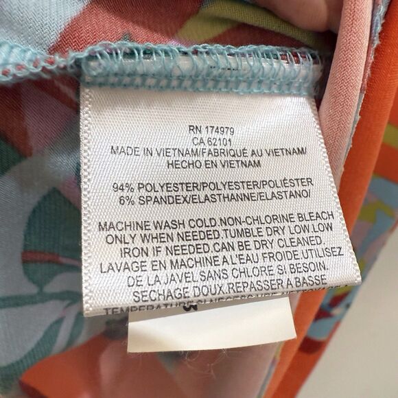 BCBGMaxAzria Colorful Striped Tropical 3/4 sleeve Shift Dress size XS Vacation - Picture 5 of 16